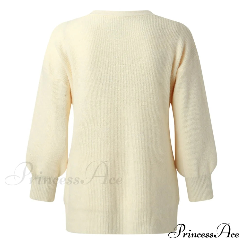 Solid Casual Cardigan Womens Cotton Sweaters