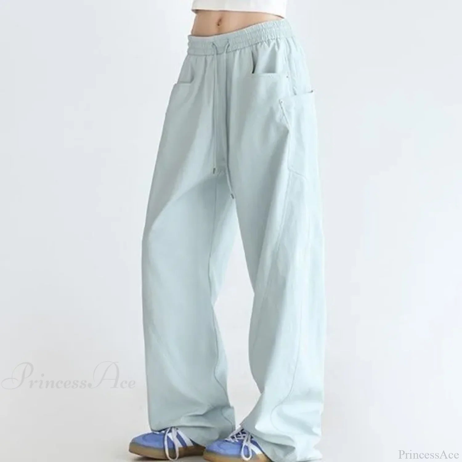Solid Color Cargo Women Y2K Pants