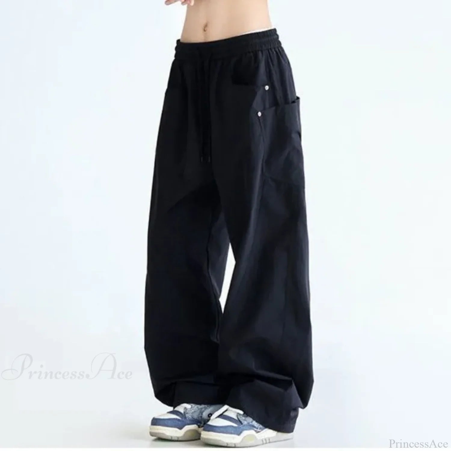 Solid Color Cargo Women Y2K Pants