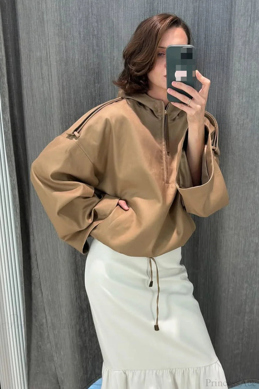 Solid Color Stylish Stand Collar Outdoor Hoodie
