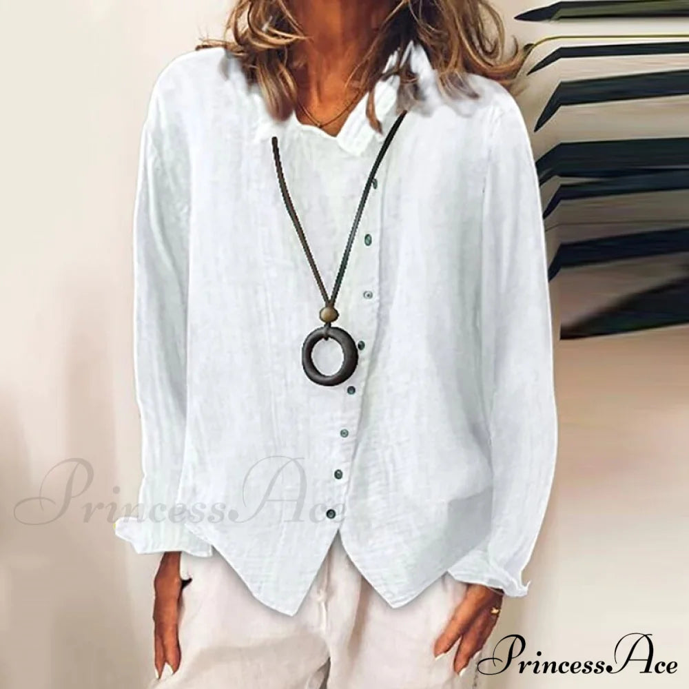 Solid Color Temperament Blouse