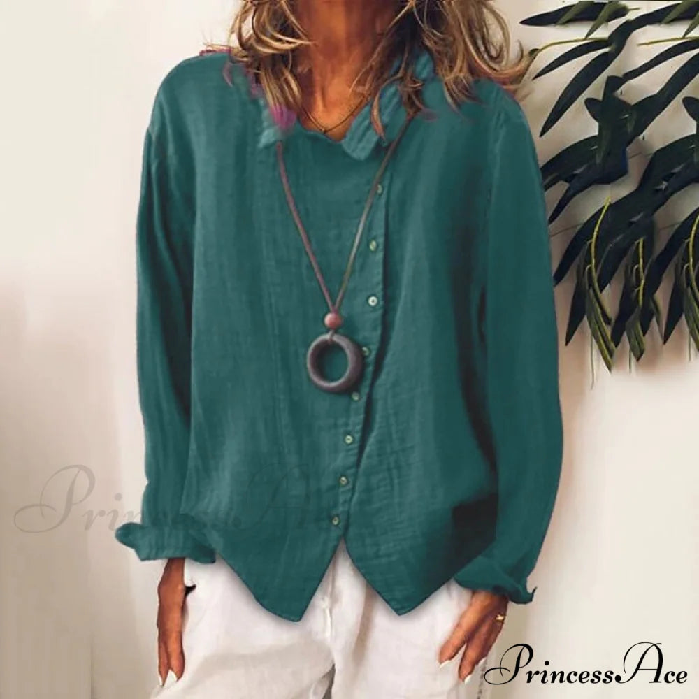 Solid Color Temperament Blouse