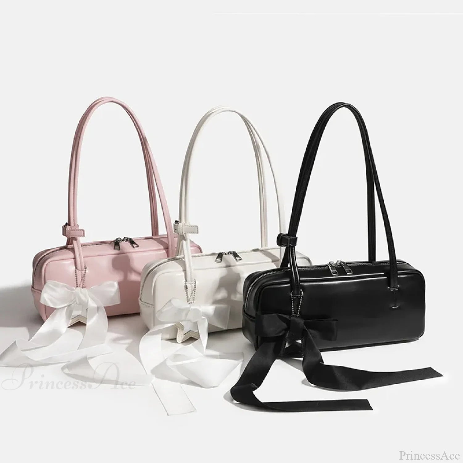 Solid Color Zipper Shoulder Bag for Women shoulder-250126