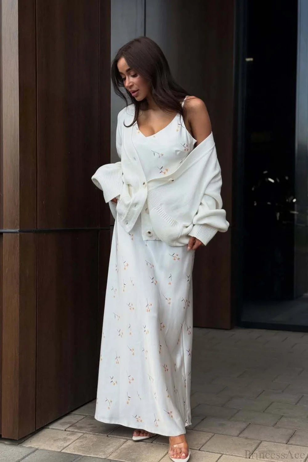 Solid Minimalist Sheer Long Sleeve Sweater