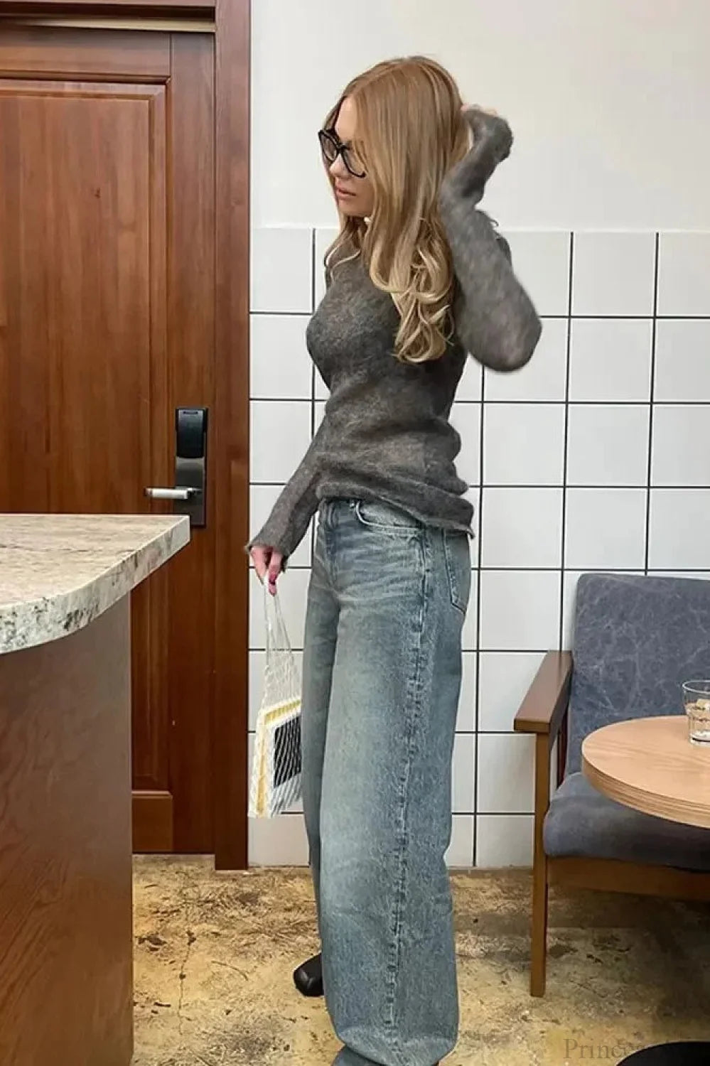 Solid Round Neck Thin Bodycon Sweater