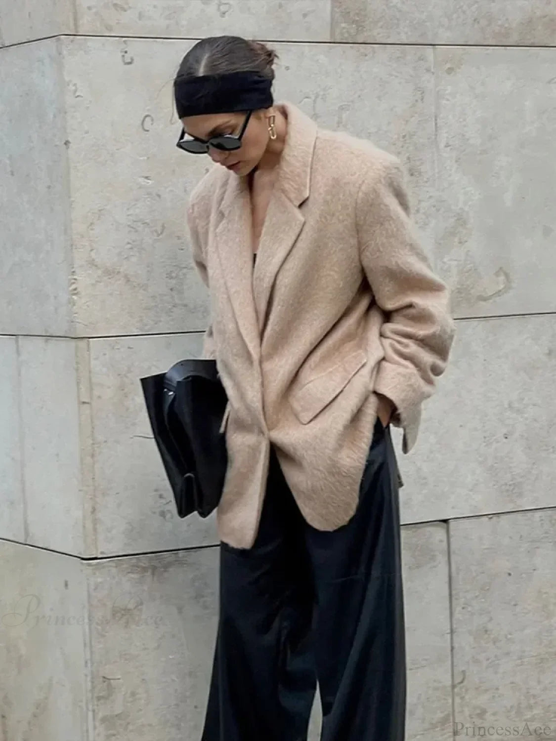 Solid Woolen Short Coat