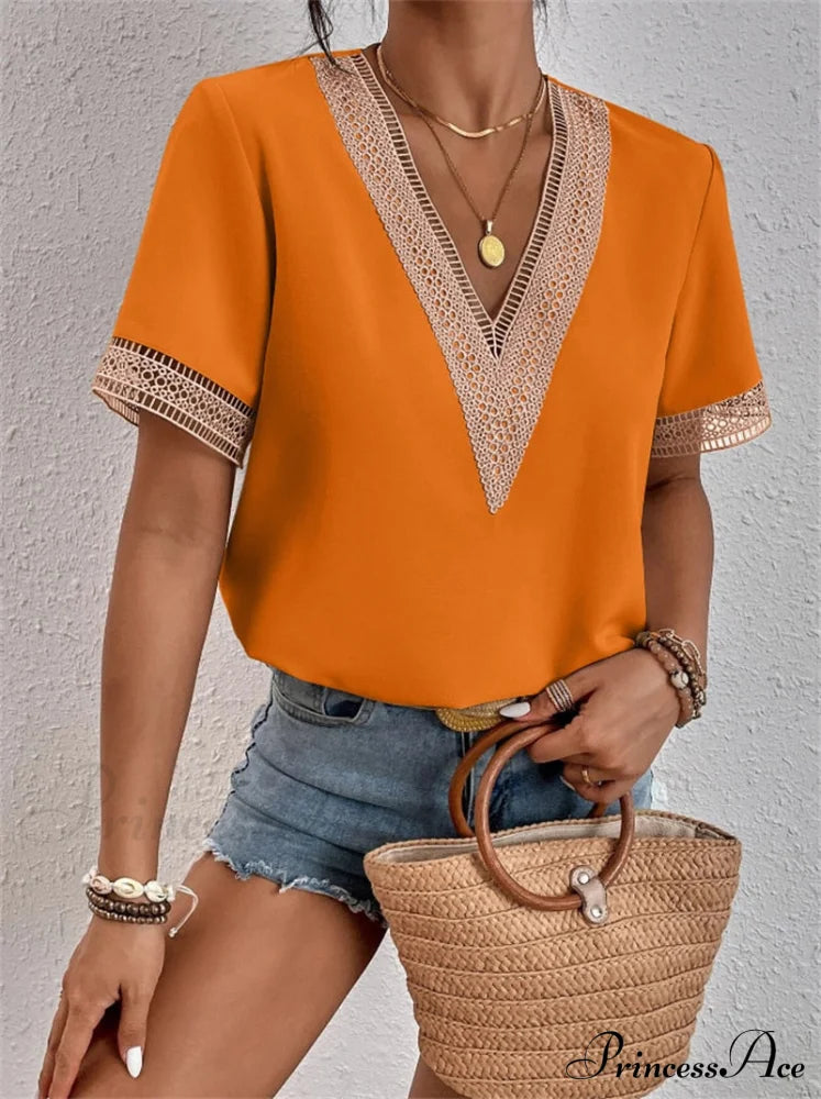 Sona Tops Orange / S Tops & Blouses