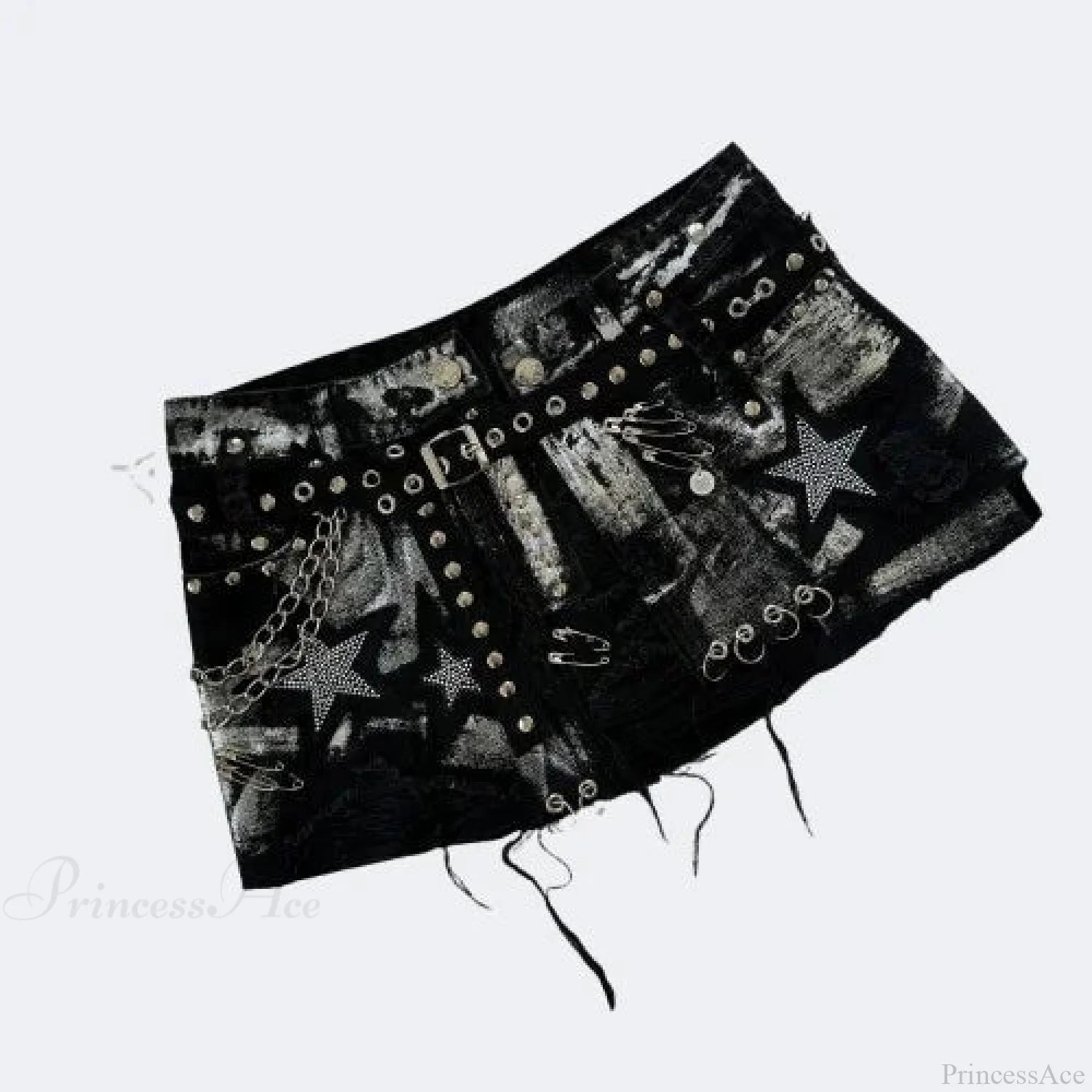 Sparkling Denim Vintage Black Skirt blue / S