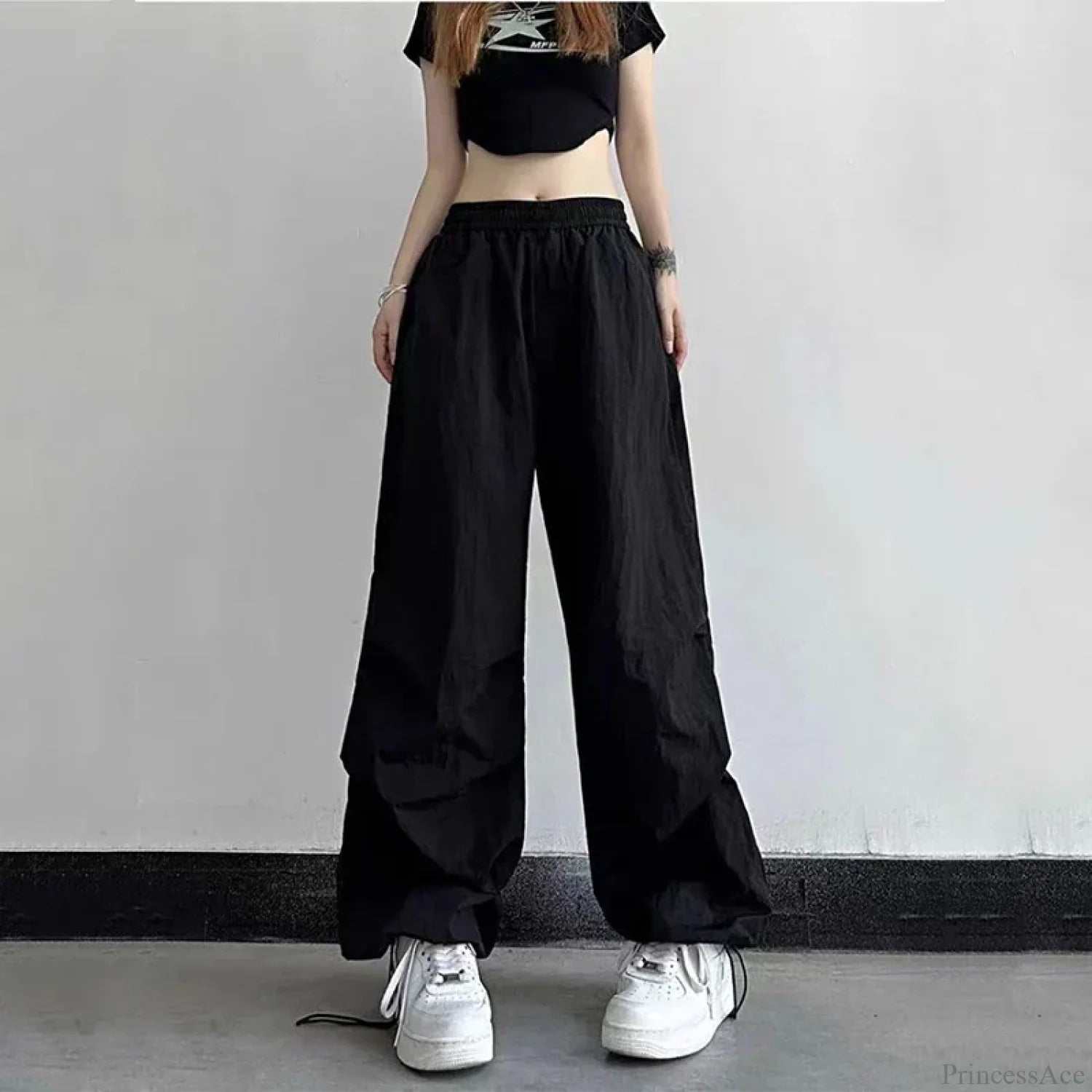 Spicy Girl Quick Drying High Waist Pants Black / S