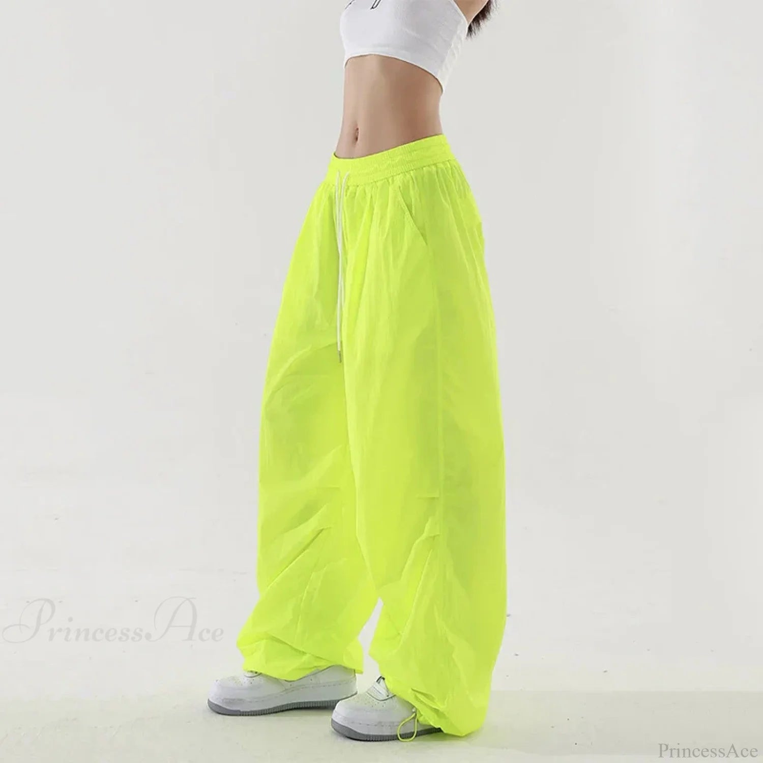 Spicy Girl Quick Drying High Waist Pants Grass Green / S