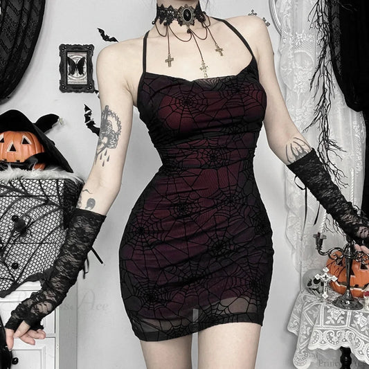 Spider Web Suspend Mini Attire Red / S