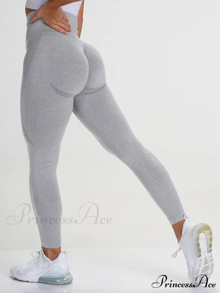 Sport Slim Shorts Seamless Leggings Gray 2 / S