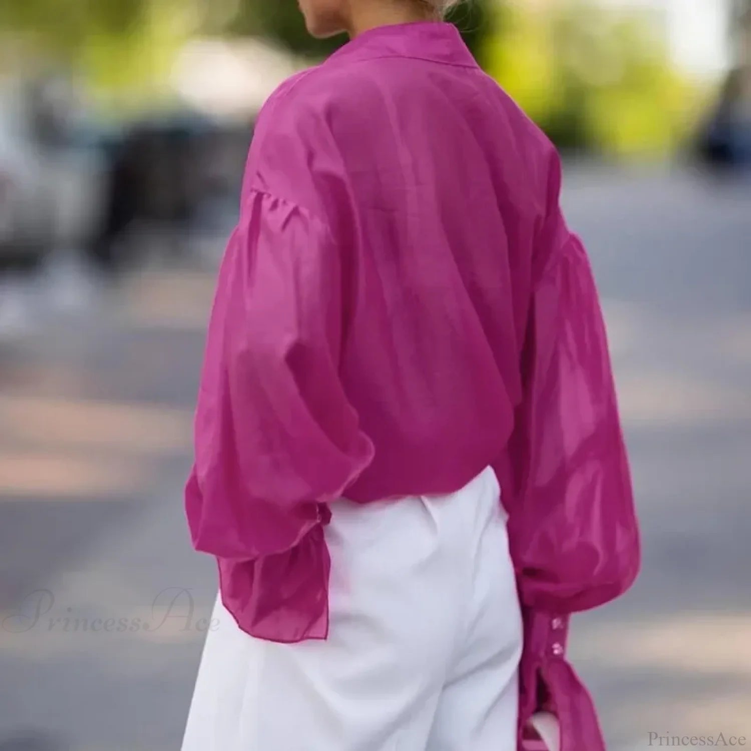 Spring Office Casual Blouse blouse-250223