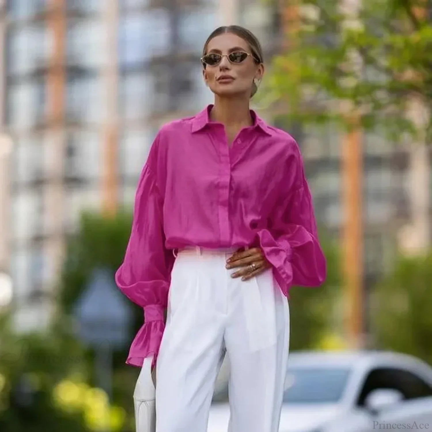 Spring Office Casual Blouse blouse-250223