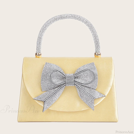 Square Shoulder Clutch Bag Wedding Evening YELLOW clutchbag-250126
