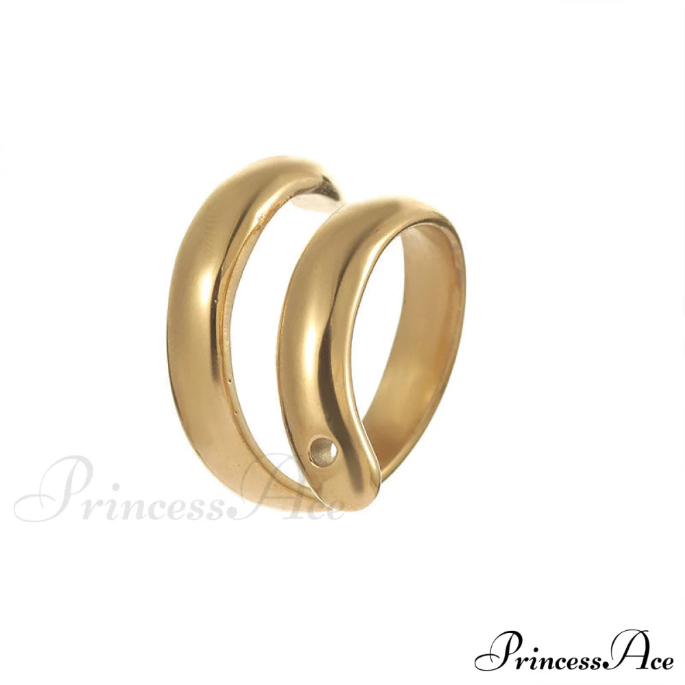 Stainless Steel Exaggerated Serpentine Cast Ring