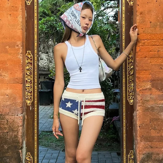Star Woolen Ultra Casual Short Flower color / S short-250223
