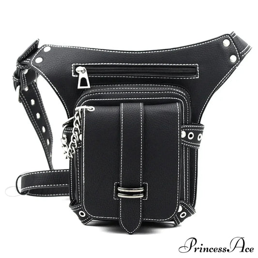 Steampunk Rock Waist Leg Hip Belt Motorcycle Fanny Packs Multi Chain Rivet Bag Ldhg051 Halloween