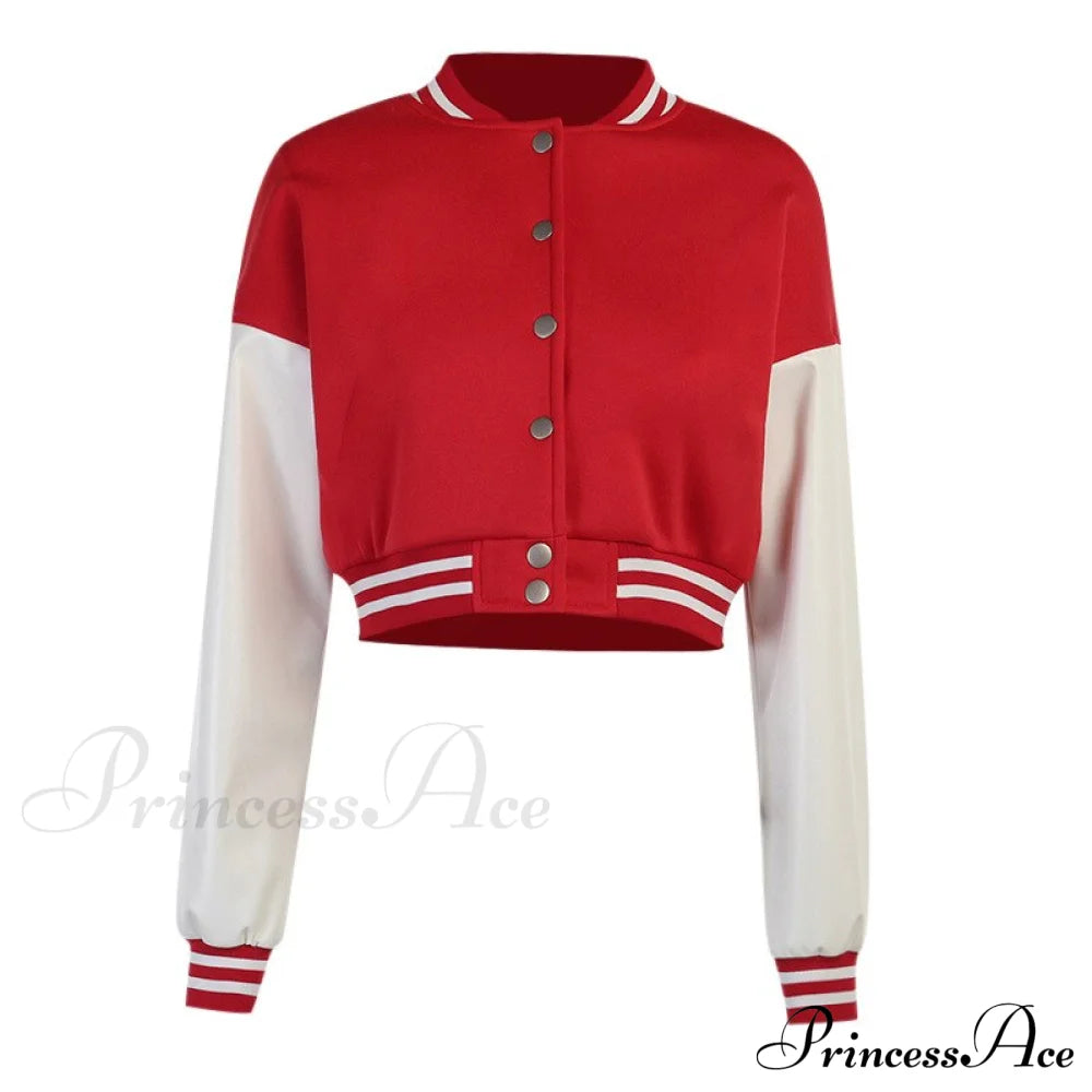 Stitching Letters Embroidery Baseball Uniform Jacket