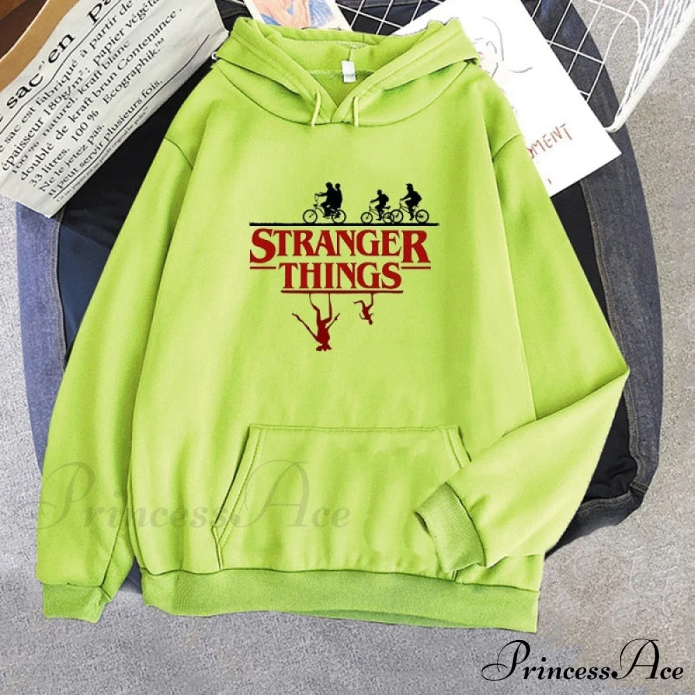 Stranger Things Anime Print Hoodies Sweatshirts & Hoodies-L