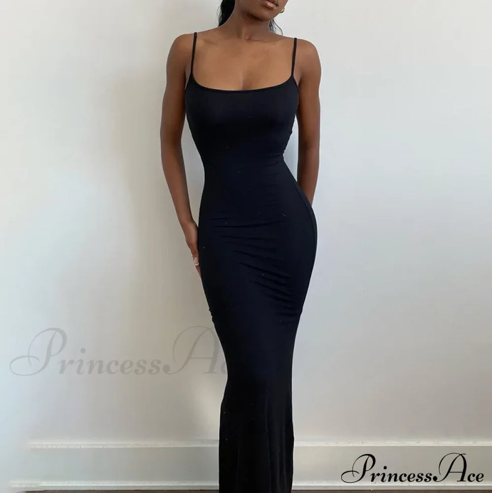 Strap Backless Long Casual Maxi Dress