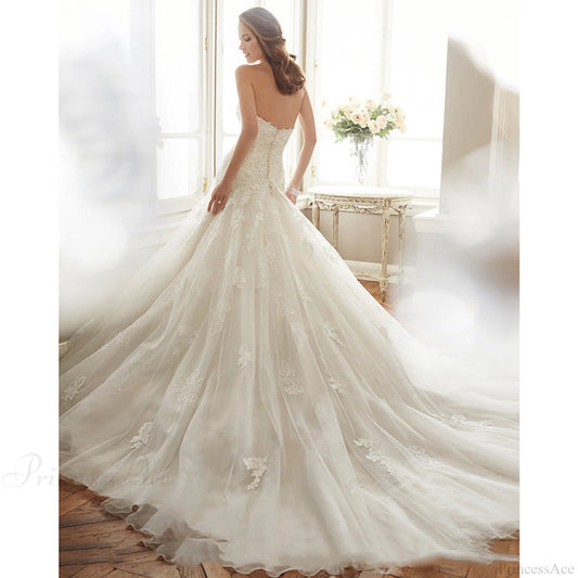Strapless Mermaid Lace Wedding Dress weddingdress-250223