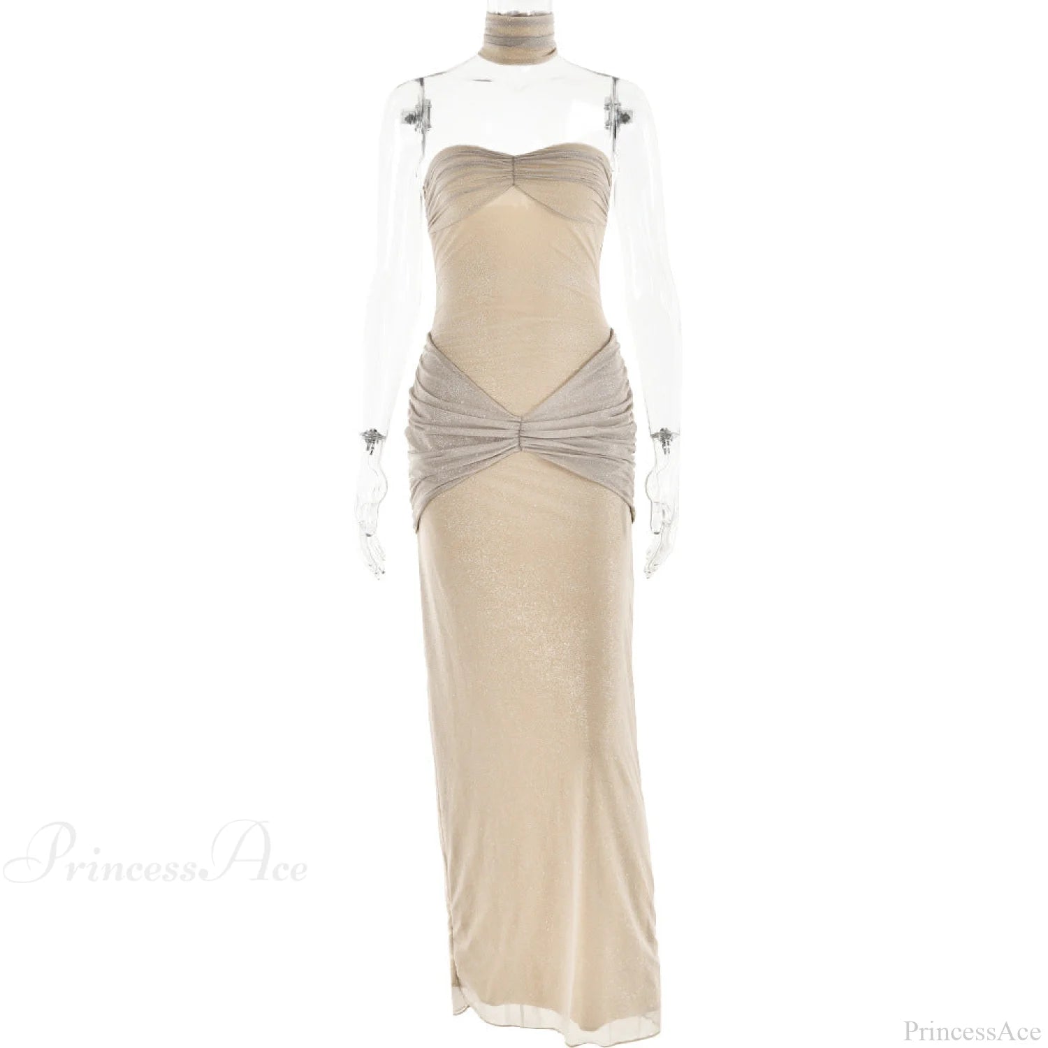 Strapless Ruffled Backless Party Dress PartyDress-241208