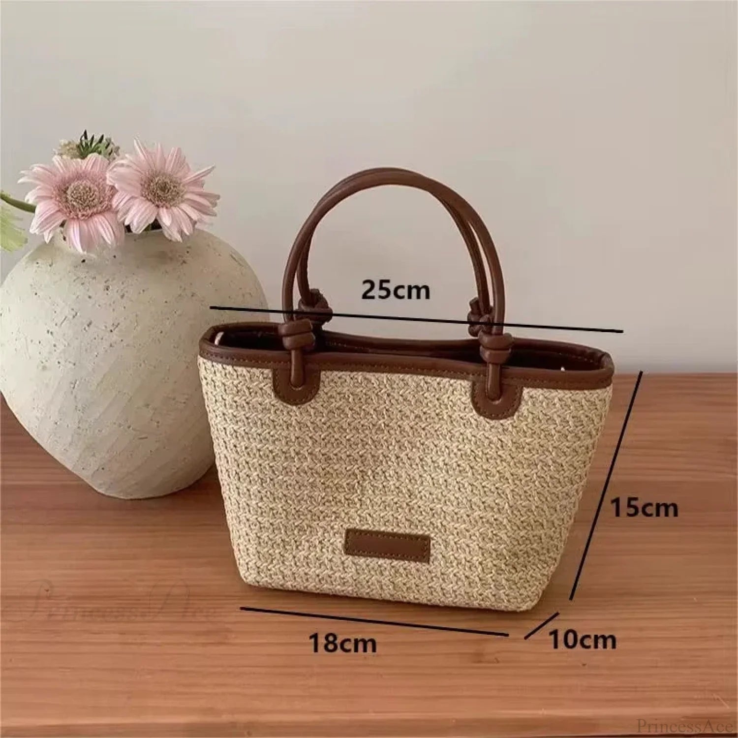 Straw Woven Rattan Summer Crossbody Brown crossbody-250126