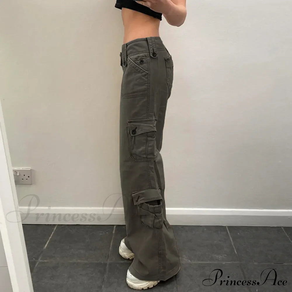 Streetwear Drawstring Wide Leg Hip Hop Jeans