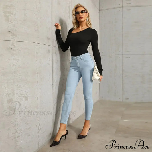 Stretch Skinny Women’s High Waisted Sexy Streetwears Pencil Fashion Elastici Denim Slim Casual Jean