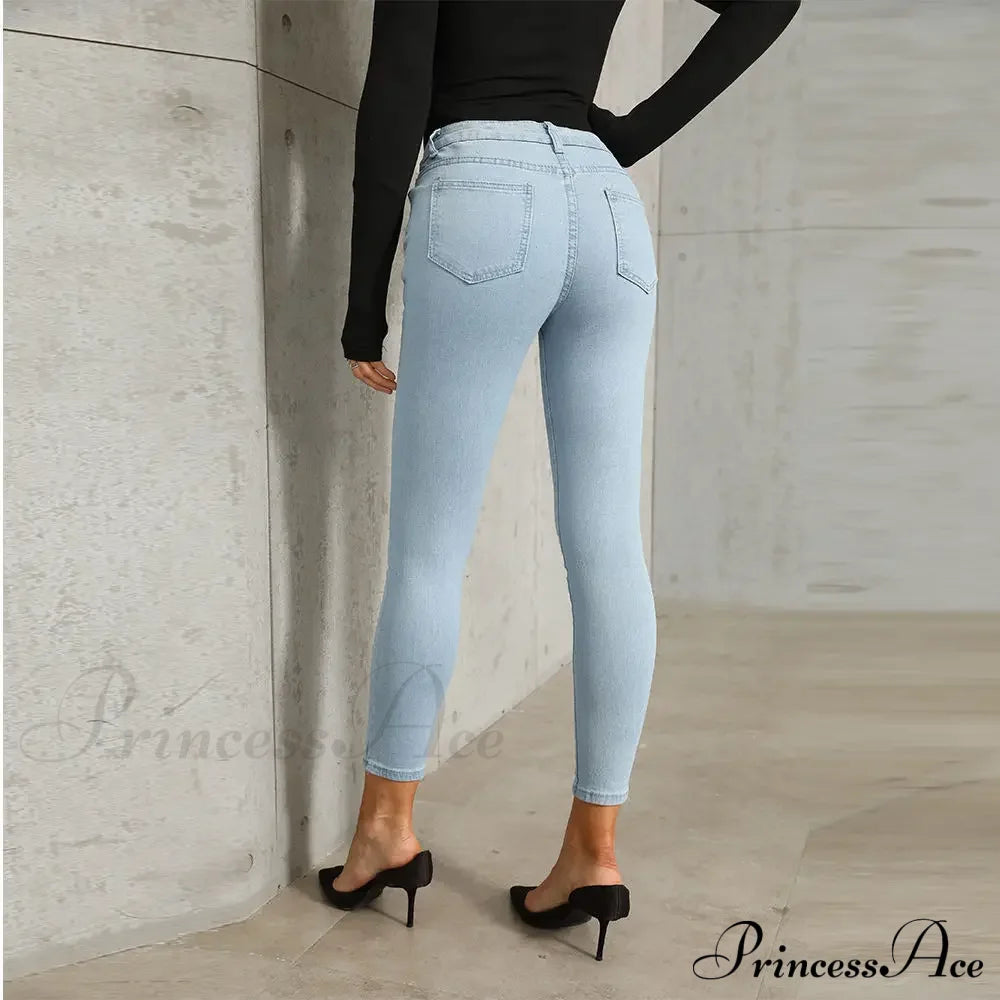 Stretch Skinny Women’s High Waisted Sexy Streetwears Pencil Fashion Elastici Denim Slim Casual Jean