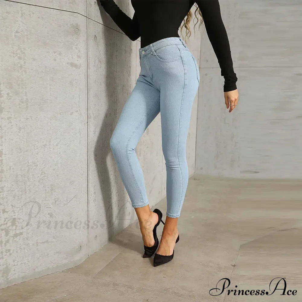 Stretch Skinny Women’s High Waisted Sexy Streetwears Pencil Fashion Elastici Denim Slim Casual