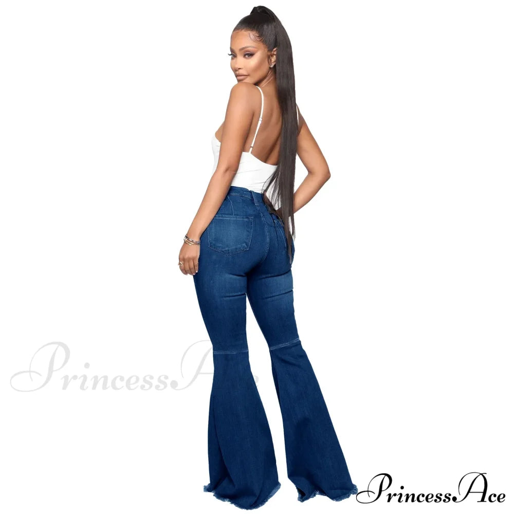 Stretch Slim Flare For Women Pink Bell Bottom 2024 High Waist Skinny Boot-Cut Denim Woman Jean