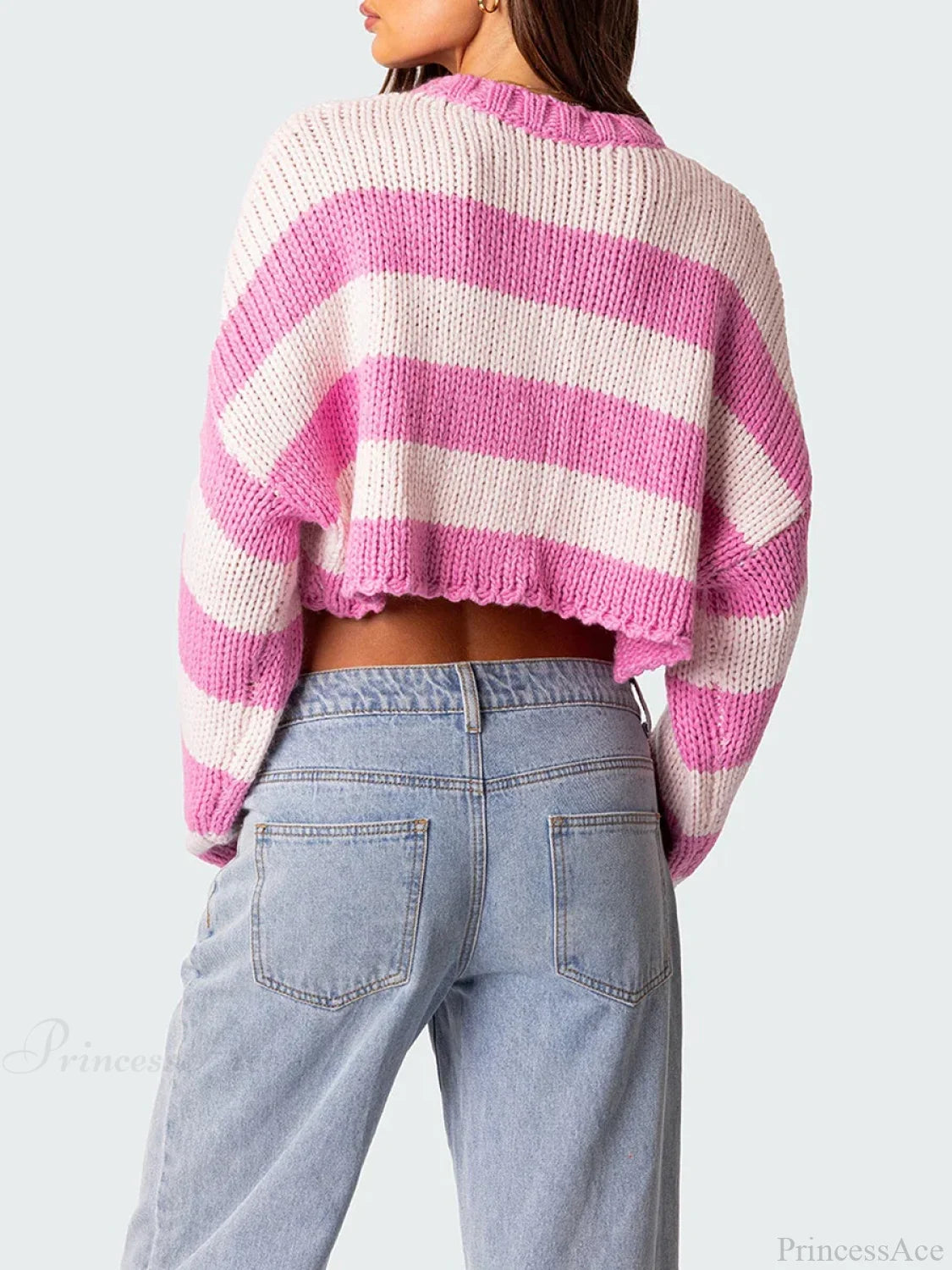 Striped Crew Neck Loose Sweater