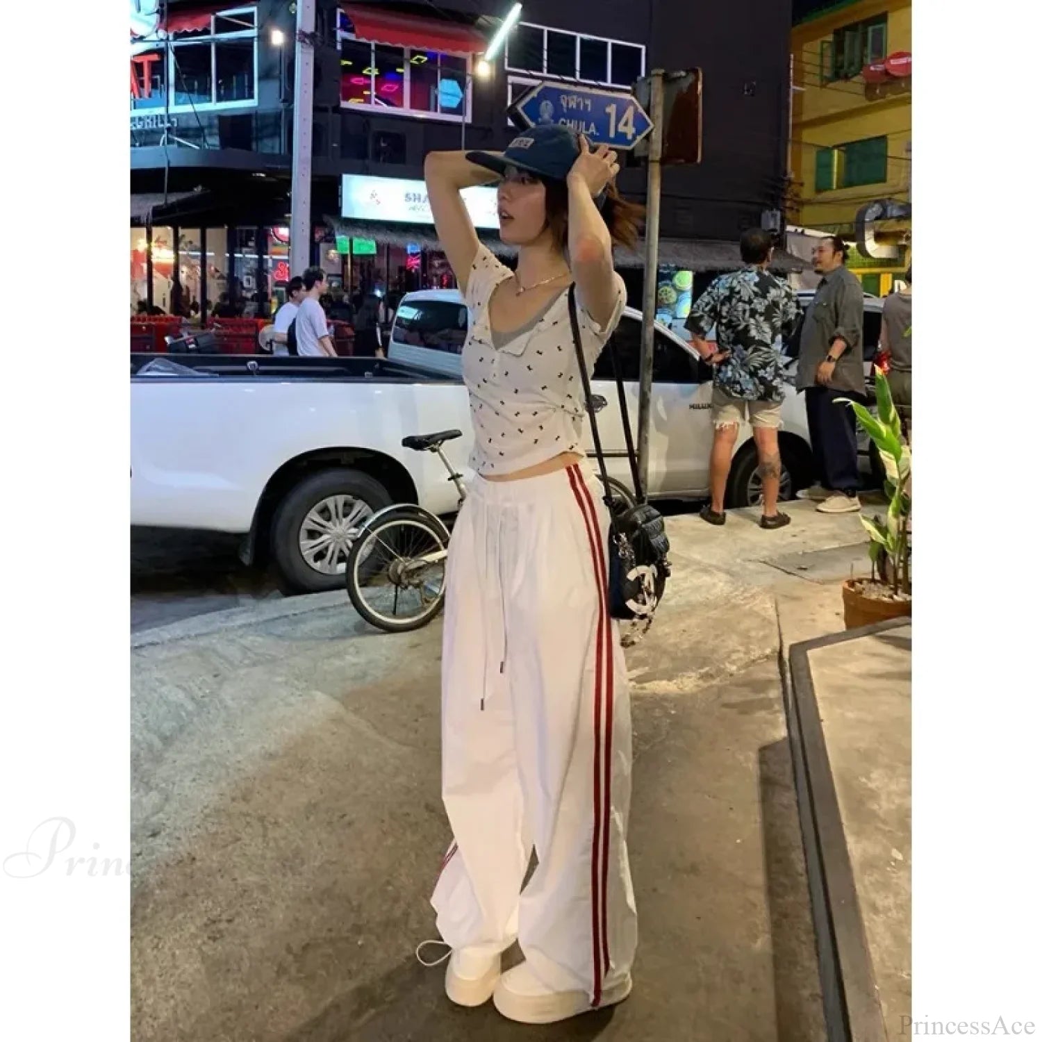 Striped Vintage Wide Leg Pants