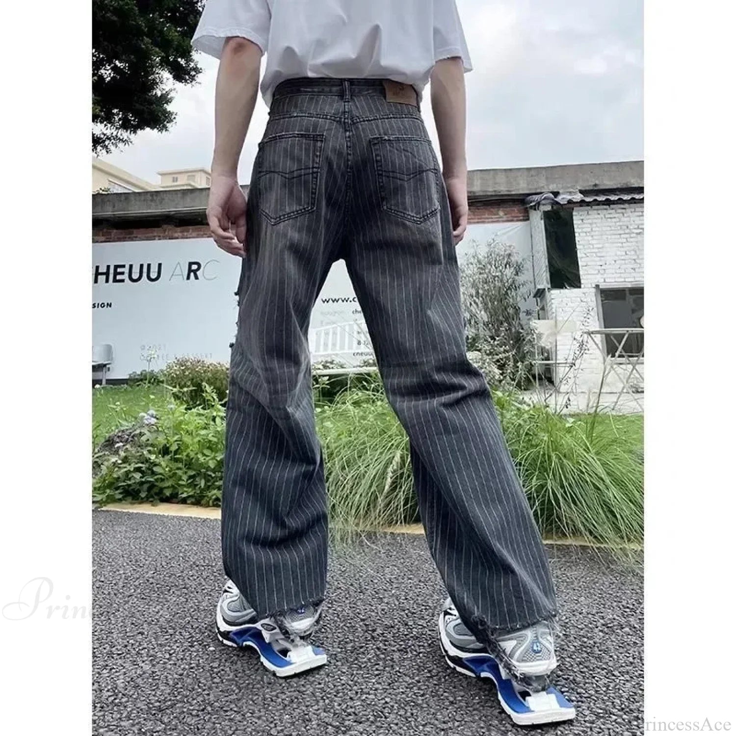 Striped Vintage Y2K Women Jeans Pants