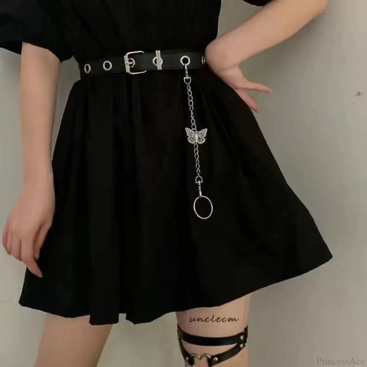 Stylish European American Gothic Punk Strap black3