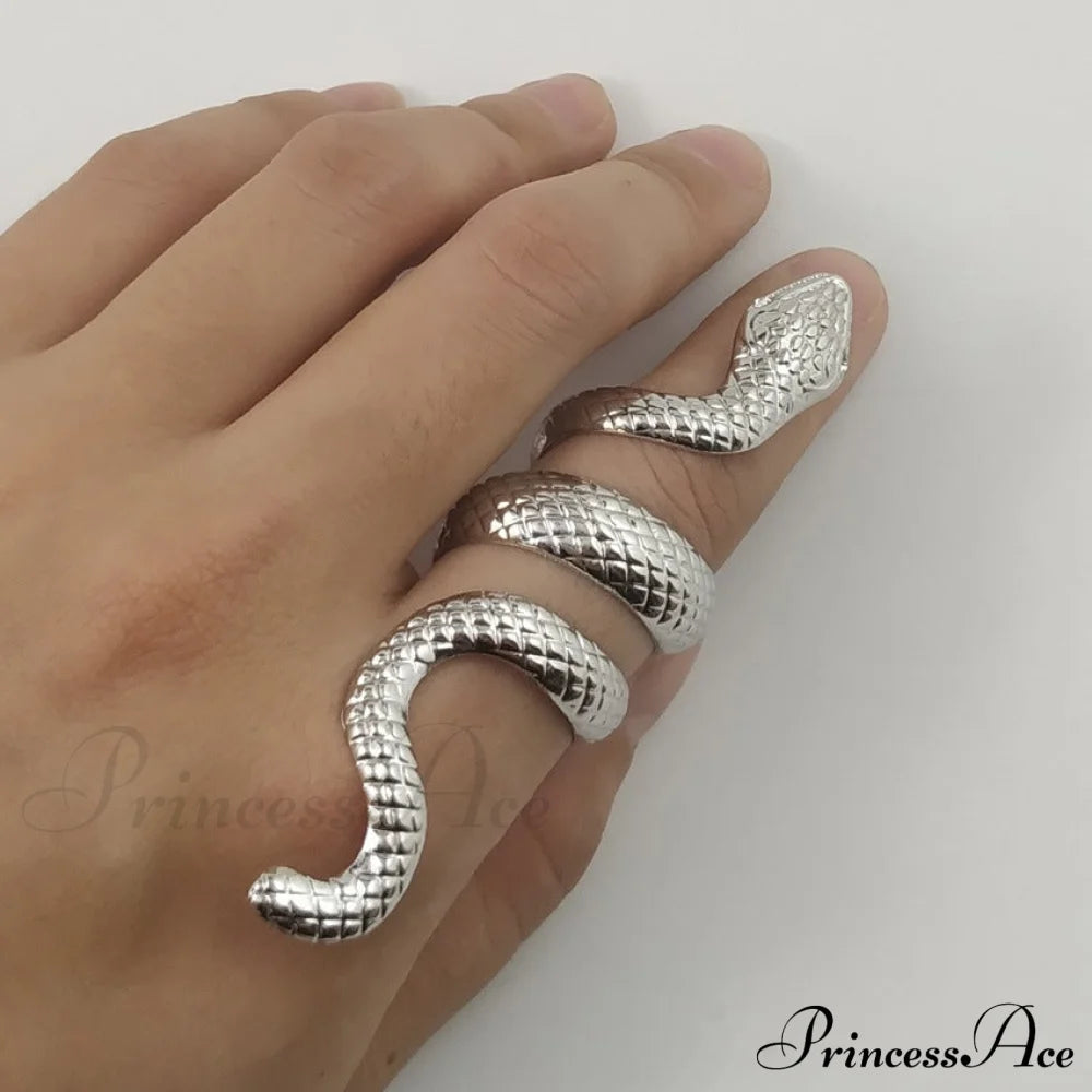 Stylish Exaggerated Metal Snake Ring