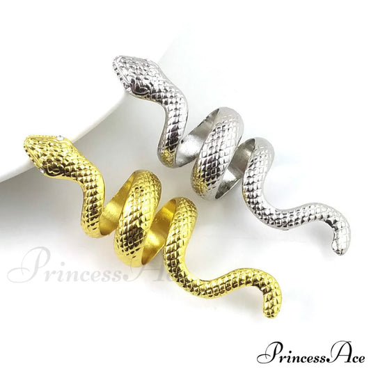 Stylish Exaggerated Metal Snake Ring