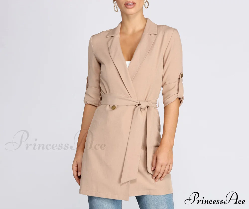 Stylish Trench Coat For Women Coats-L