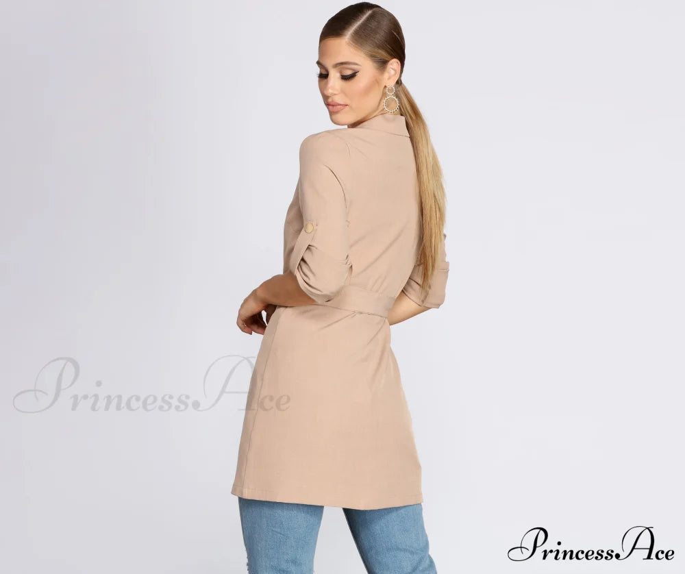 Stylish Trench Coat For Women Coats-L