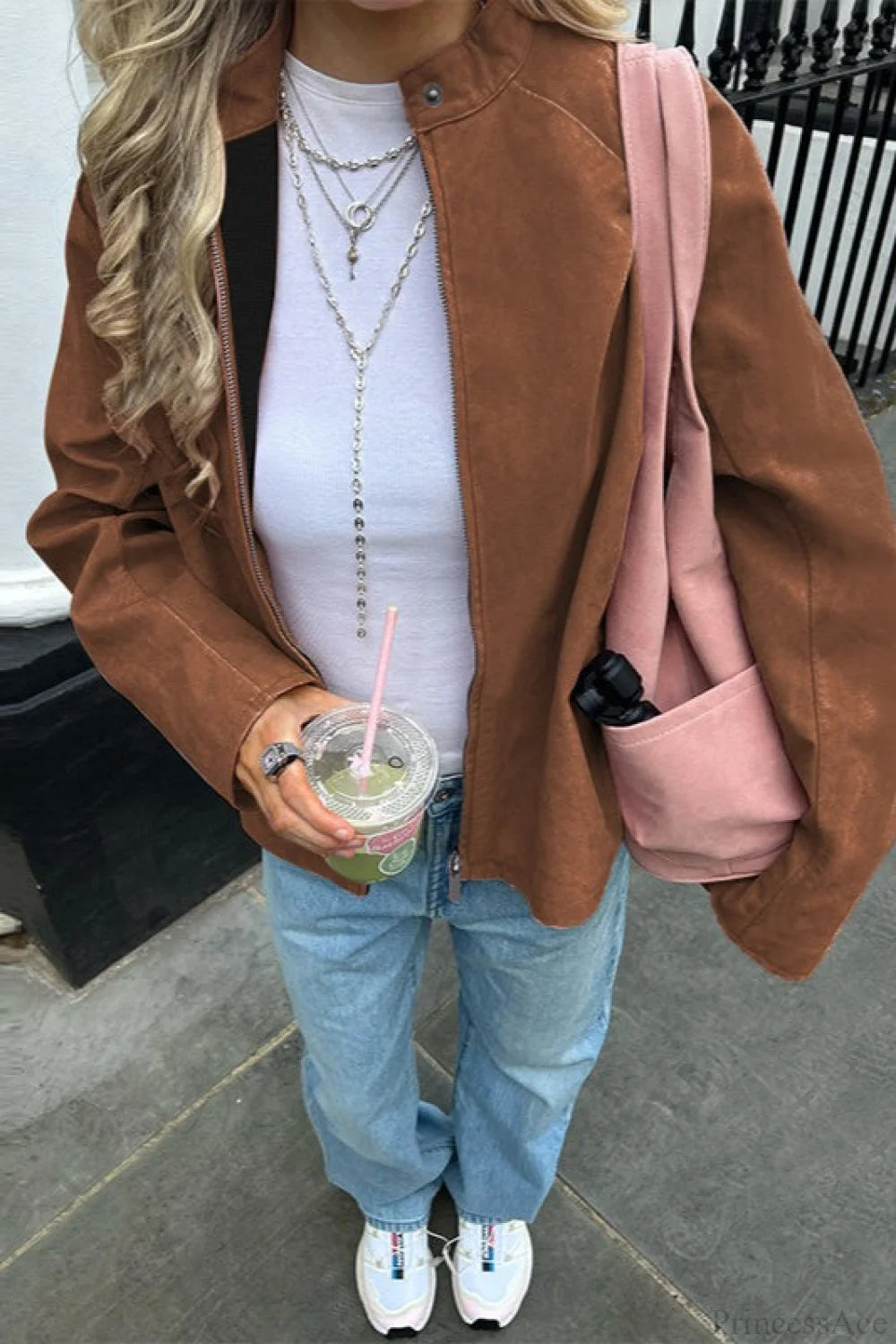 Suede Long Sleeve Elegant Casual Jacket