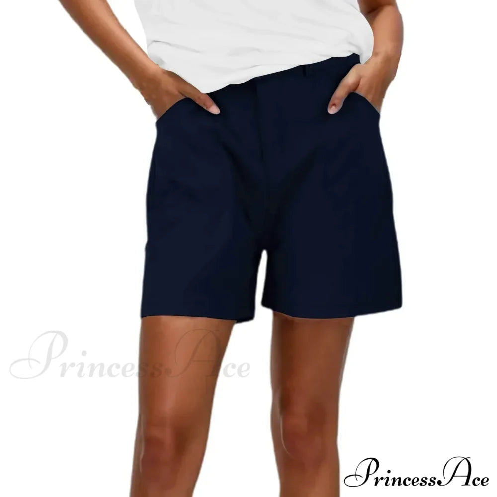 Summer Casual Chino Stretch Twill Regular Fit Hiking Short Navy / S