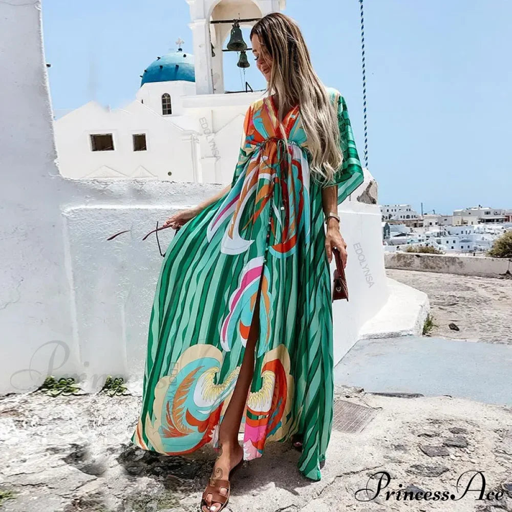 Summer Elegant Gorgeous Printing Long Party Boho Dress