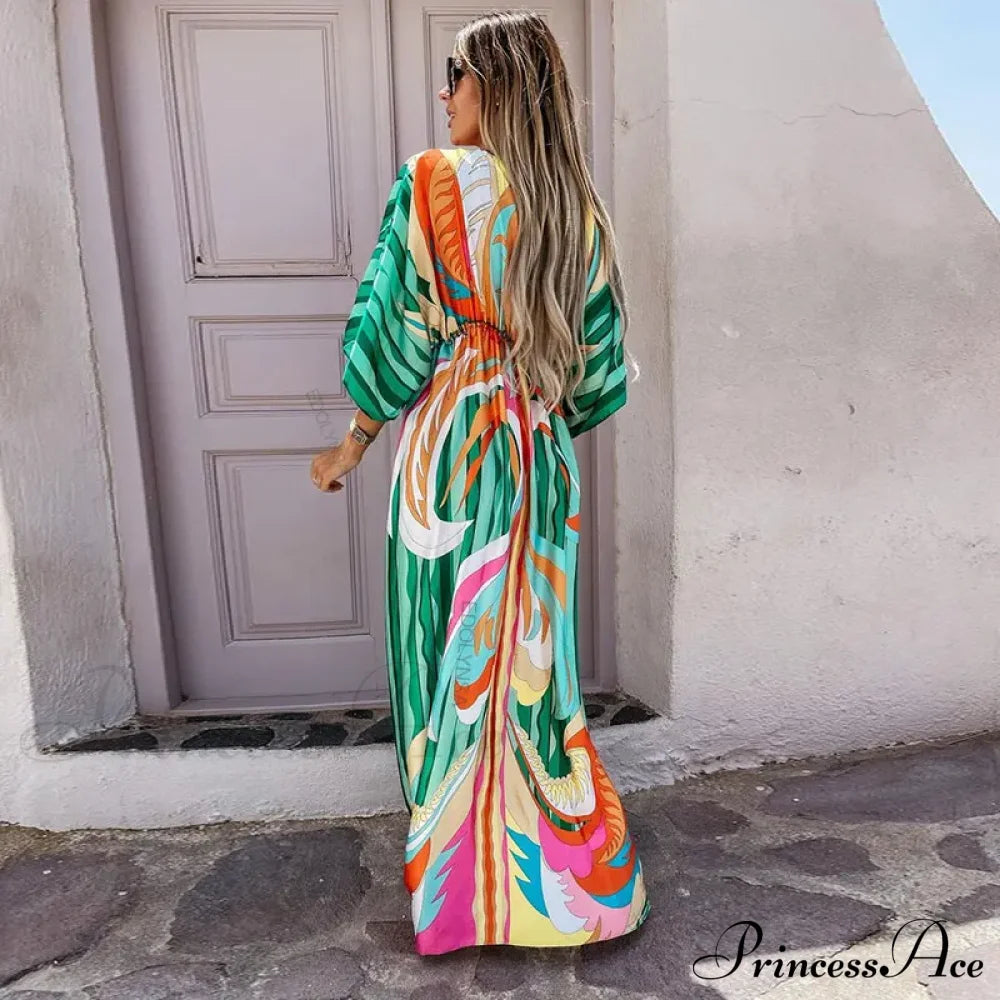 Summer Elegant Gorgeous Printing Long Party Boho Dress