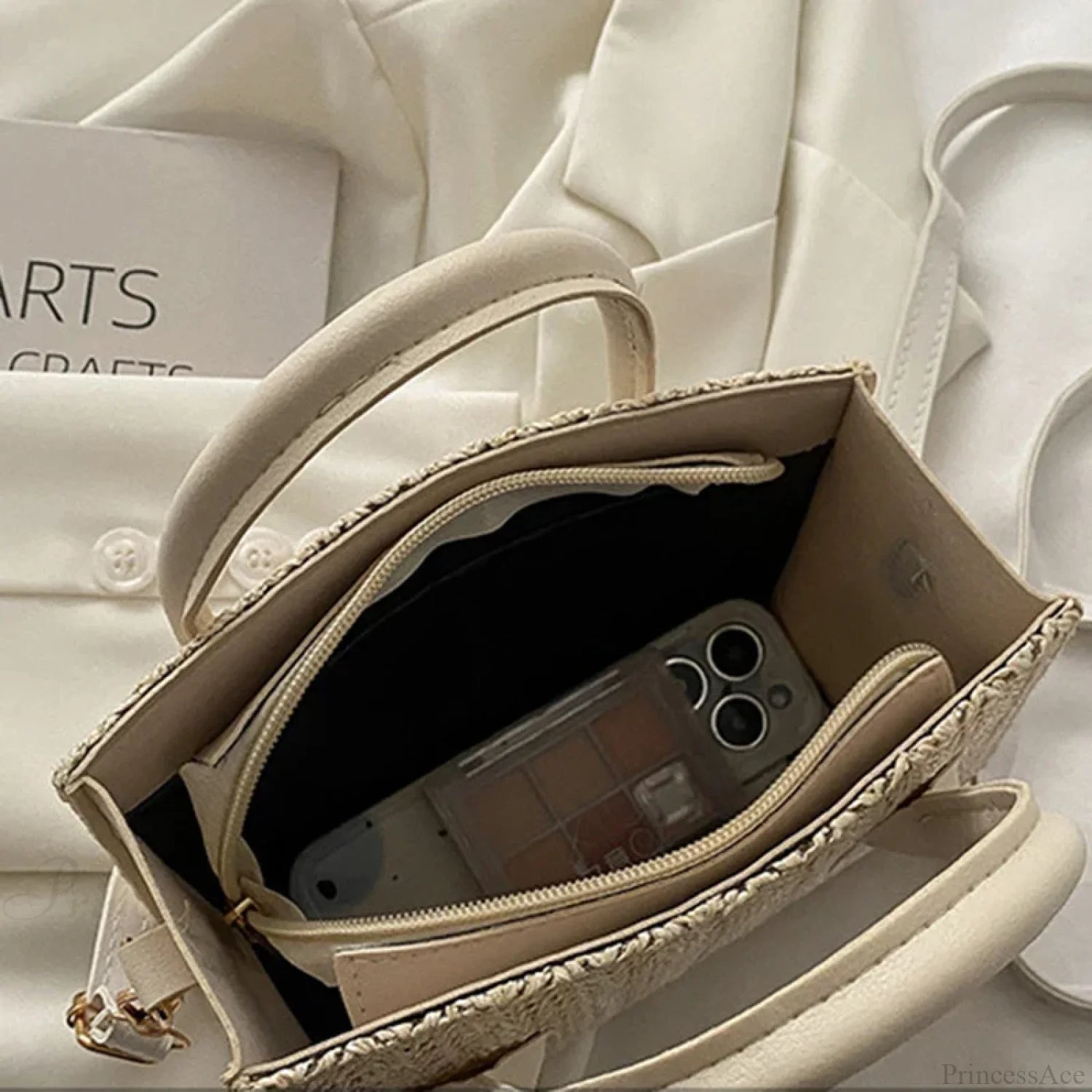 Summer Fresh Flower Woven Crossbody Handbag handbag-250126