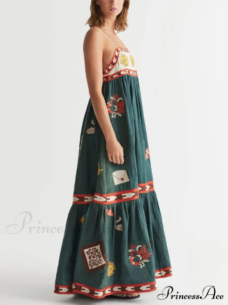 Summer Fun Unique Charming Printed Midi Dress Dresses