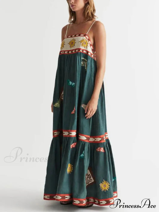 Summer Fun Unique Charming Printed Midi Dress Dresses