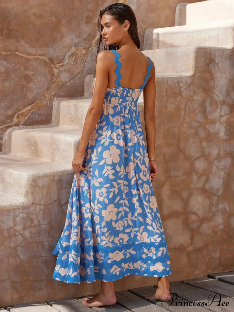 Summer Holiday Elegant Vintage Sling Long Maxi Boho Dress