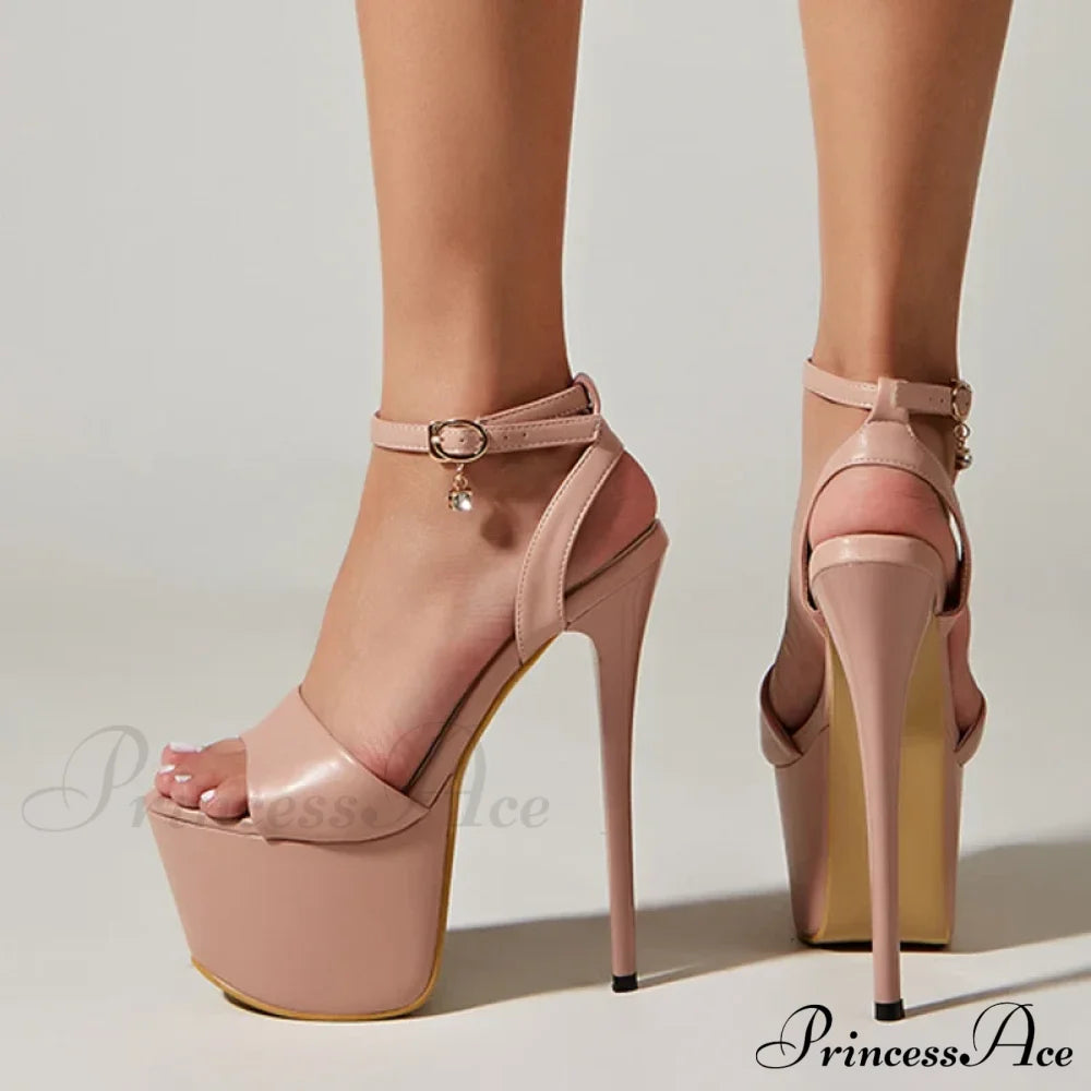 Summer Sexy Stiletto Narrow Bandbuckle Strap Nightclub High Heel